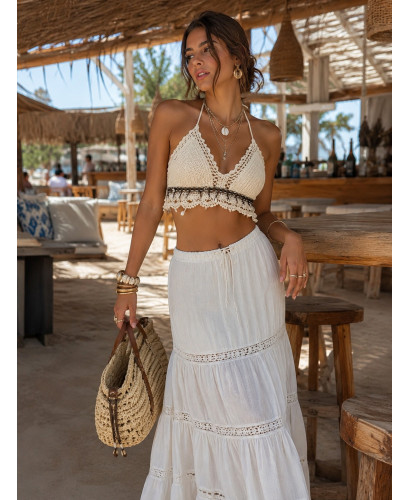 Top Crochet Conchas tostado 2