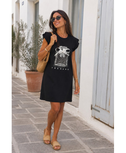 Vestido negro fragancia