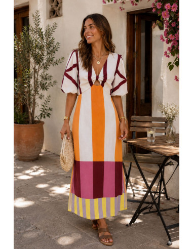 Vestido Geométrico Rayas