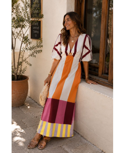 Vestido Geométrico Rayas