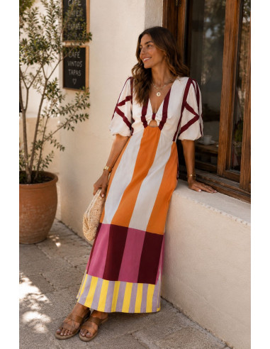 Vestido Geométrico Rayas