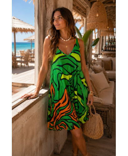 Vestido Evasé Ocean verde 2