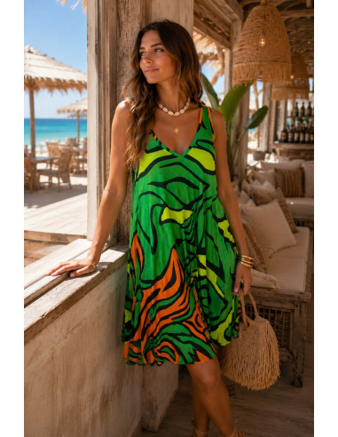 Vestido Evasé Ocean verde
