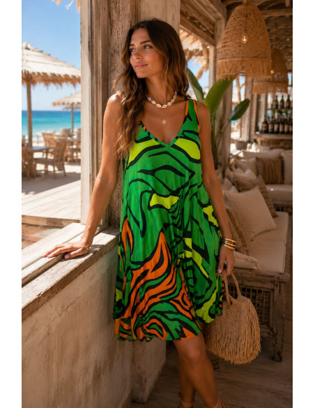 Vestido Evasé Ocean verde