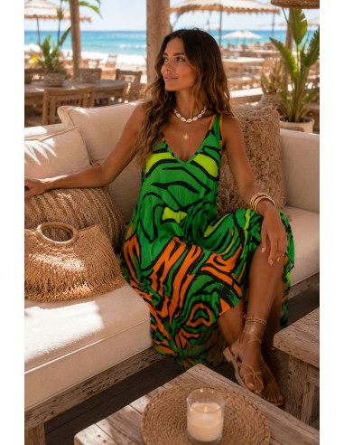 Vestido Evasé Ocean verde