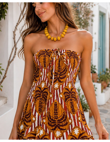 Vestido Largo Palabra de Honor con Nido de...
