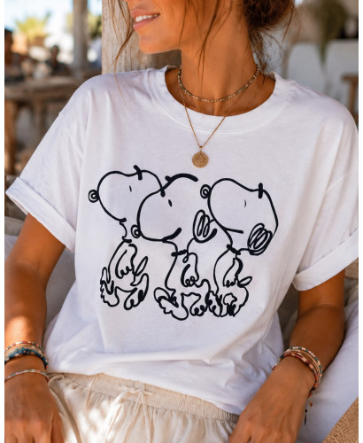 👕🐶 Camiseta Blanca con Snoopy