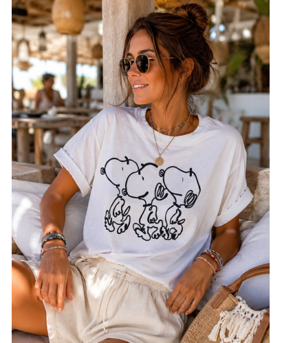 👕🐶 Camiseta Blanca con Snoopy 2