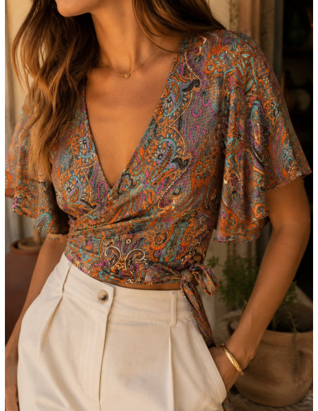 🌼 Blusa Sedosa: Elegancia y Frescura en Naranja