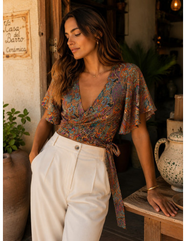 🌼 Blusa Sedosa: Elegancia y Frescura en Naranja