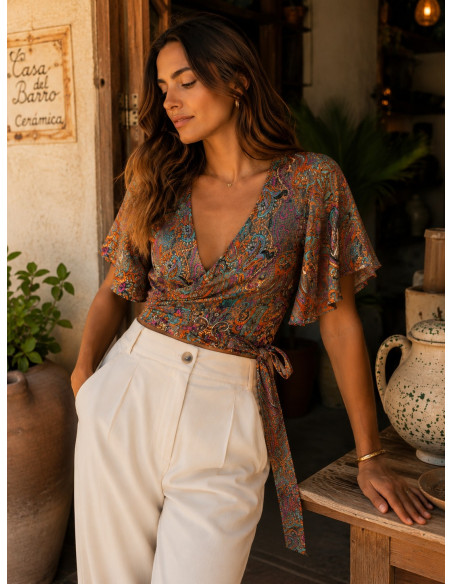 🌼 Blusa Sedosa: Elegancia y Frescura en Naranja
