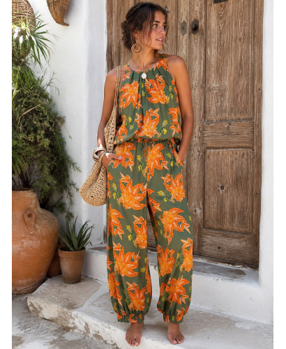 Conjunto de Pantalón Bombacho y Blusa de Algodón...
