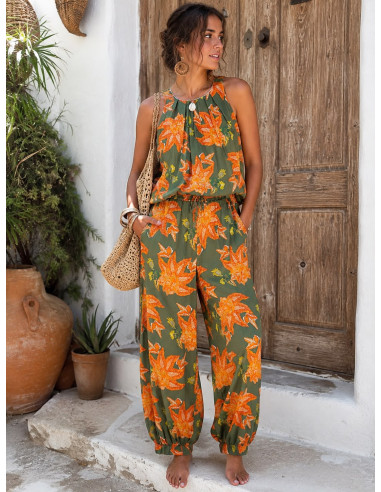 Conjunto de Pantalón Bombacho y Blusa de...