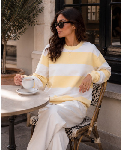 Sudadera bicolor amarilla y blanca 2