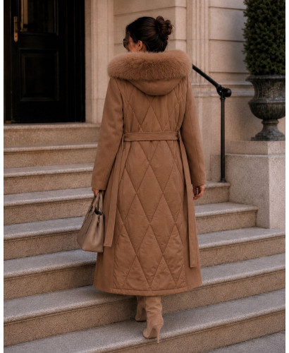 Gabardina Combinada de Paño y Acolchado con Capucha toffe 2