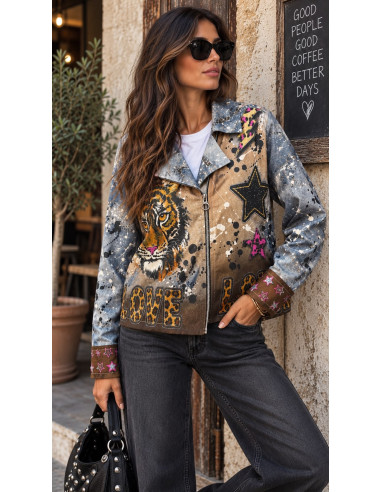 Biker de Antelina Estampada ROCK & LOVE