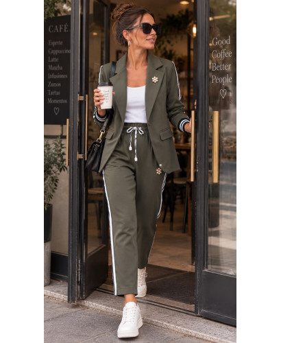 Conjunto Caqui Chaqueta  y Pantalón Milano