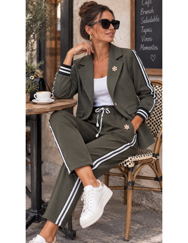 Conjunto Caqui Chaqueta  y Pantalón Milano