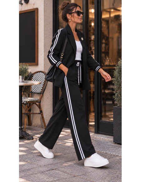 Conjunto negro Chaqueta  y Pantalón Milano