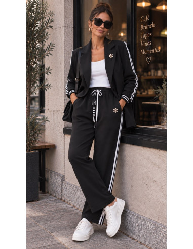 Conjunto negro Chaqueta  y Pantalón Milano