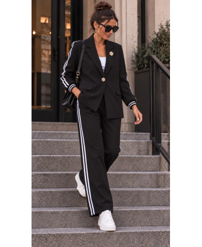 Conjunto negro Chaqueta  y Pantalón Milano