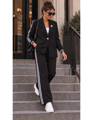 Conjunto negro Chaqueta  y Pantalón Milano
