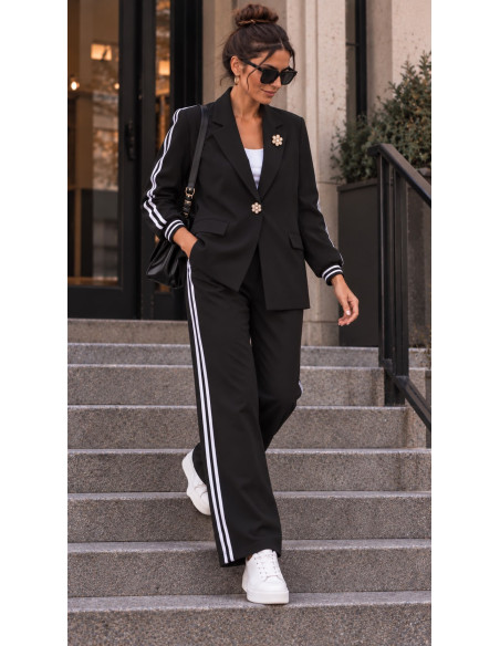 Conjunto negro Chaqueta  y Pantalón Milano