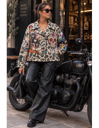 Biker de Antelina Estampada catrina
