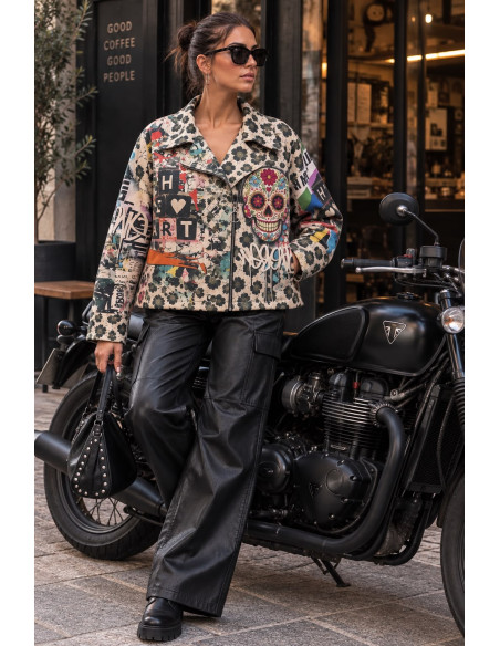 Biker de Antelina Estampada catrina