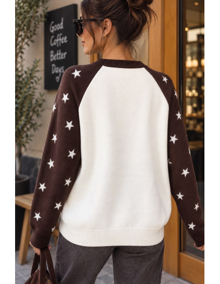 Suéter New York Stars Chocolate & Blanco ⭐🤎