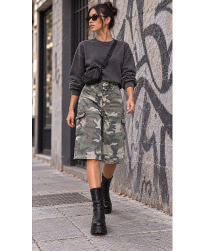 🖤 Bermuda Denim Cargo Camuflaje