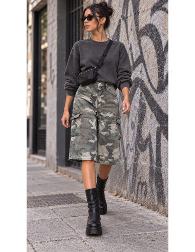 🖤 Bermuda Denim Cargo Camuflaje