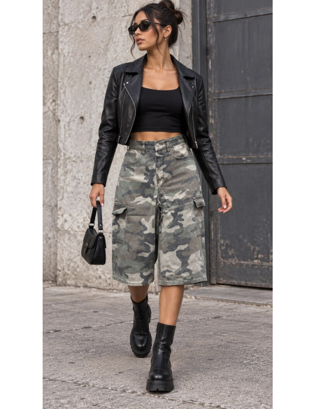 🖤 Bermuda Denim Cargo Camuflaje