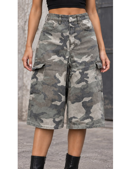 🖤 Bermuda Denim Cargo Camuflaje