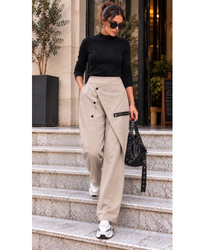 👖 Pantalón Crudo Punto Milano – Corte Estilizador con...