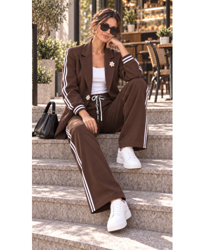 Conjunto Chocolate Chaqueta  y Pantalón Milano 2