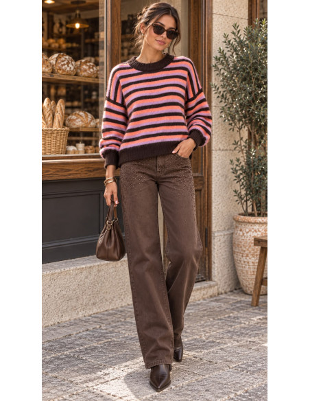 🧶 Suéter de Rayas Multicolor