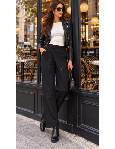 Pantalón negro Punto Milano – Corte Estilizador...