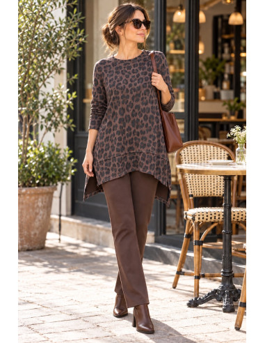 🐆 Conjunto Animal Print de Blusón  Pantalón...