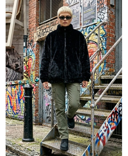 Chaqueta Bomber de Pelo Negro con Mickey de Lentejuelas... 2