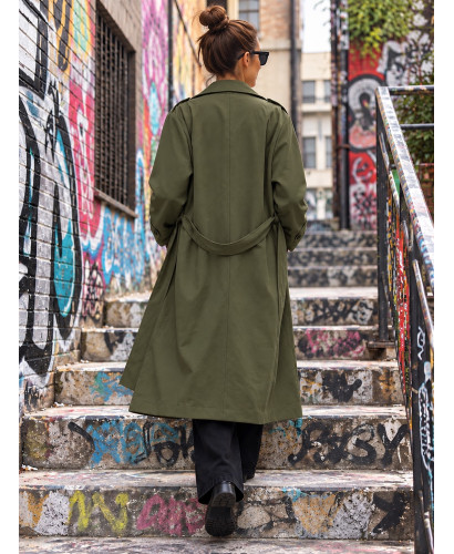 Gabardina verde de Antelina con Parches de Lentejuelas... 2