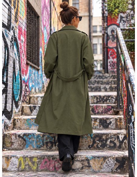 Gabardina verde de Antelina con Parches de Lentejuelas Disney
