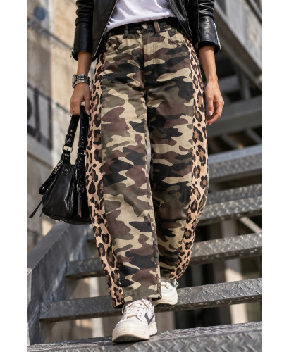 Pantalón Balloon Denim Combinado print y camuflaje 2
